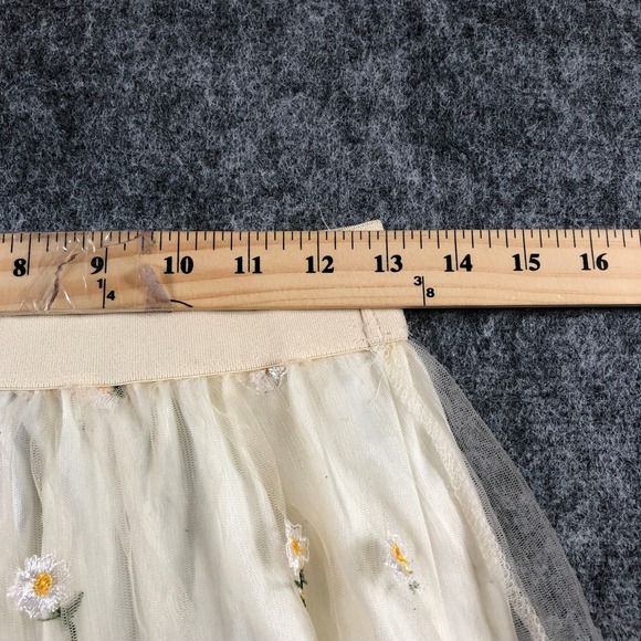 Metrowear Floral Embroidered Tulle Skirt Women's Size‎ s Overlay - Picture 4 of 7